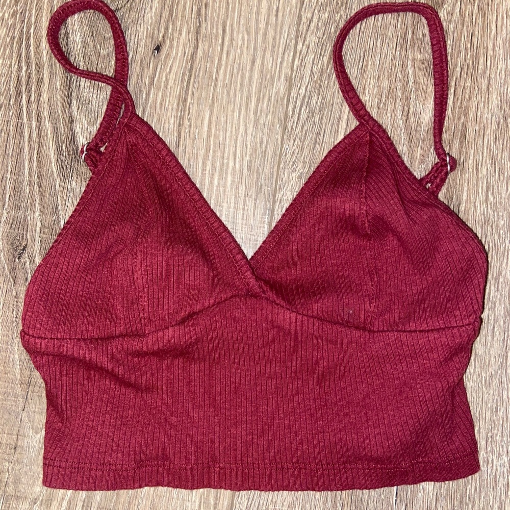 Urban Outfitters Red Bralette Crop Top